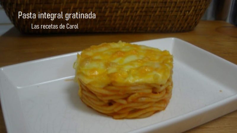 Pasta integral gratinada