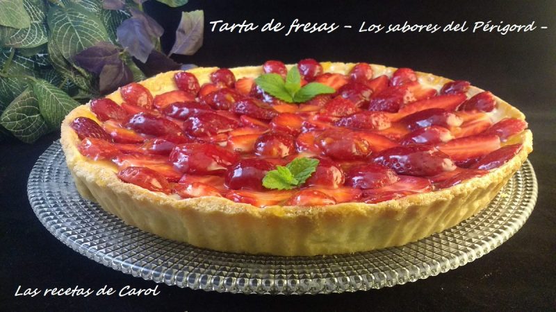 Tarta de fresas y crema