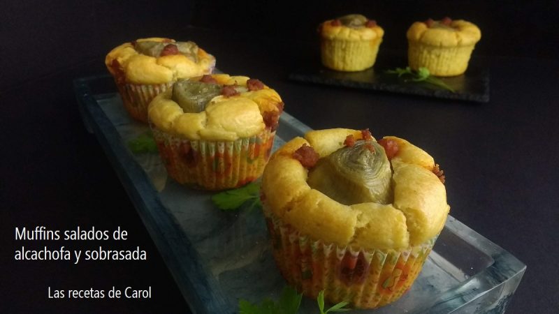 Muffins de alcachofa y sobrasada