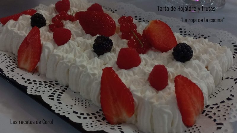 Tarta de hojaldre y fruta