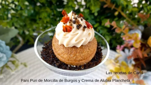 Pani Puri de Morcilla de Burgos